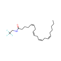 CCCCC/C=C\C/C=C\C/C=C\C/C=C\CCCC(=O)NCC(F)(F)F ZINC000013782509