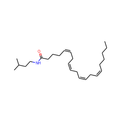 CCCCC/C=C\C/C=C\C/C=C\C/C=C\CCCC(=O)NCCC(C)C ZINC000013761110