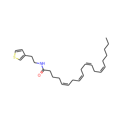 CCCCC/C=C\C/C=C\C/C=C\C/C=C\CCCC(=O)NCCc1ccsc1 ZINC000013517607