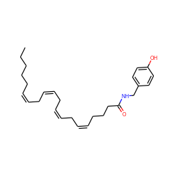 CCCCC/C=C\C/C=C\C/C=C\C/C=C\CCCC(=O)NCc1ccc(O)cc1 ZINC000013760078