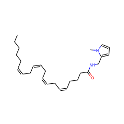 CCCCC/C=C\C/C=C\C/C=C\C/C=C\CCCC(=O)NCc1cccn1C ZINC000013470876