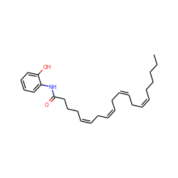 CCCCC/C=C\C/C=C\C/C=C\C/C=C\CCCC(=O)Nc1ccccc1O ZINC000013760076