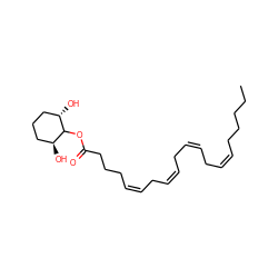 CCCCC/C=C\C/C=C\C/C=C\C/C=C\CCCC(=O)OC1[C@@H](O)CCC[C@@H]1O ZINC000028952487