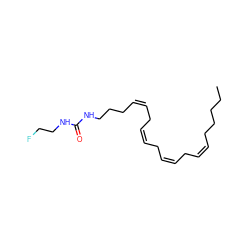 CCCCC/C=C\C/C=C\C/C=C\C/C=C\CCCNC(=O)NCCF ZINC000013797956