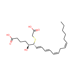 CCCCC/C=C\C/C=C\C=C\C=C\[C@@H](SCC(=O)O)[C@@H](O)CCCC(=O)O ZINC000029324730