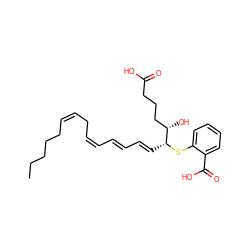 CCCCC/C=C\C/C=C\C=C\C=C\[C@@H](Sc1ccccc1C(=O)O)[C@@H](O)CCCC(=O)O ZINC000029318105