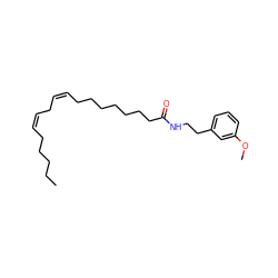 CCCCC/C=C\C/C=C\CCCCCCCC(=O)NCCc1cccc(OC)c1 ZINC000043018582