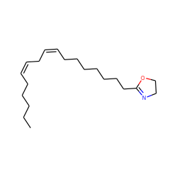 CCCCC/C=C\C/C=C\CCCCCCCC1=NCCO1 ZINC000013782511