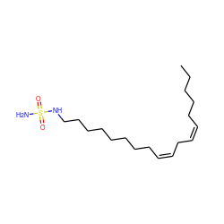 CCCCC/C=C\C/C=C\CCCCCCCCNS(N)(=O)=O ZINC000045258242