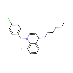 CCCCC/N=c1\ccn(Cc2ccc(Cl)cc2)c2c(F)cccc12 ZINC000013741416