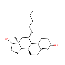 CCCCC[C@H]1C[C@]2(C)[C@@H](O)CC[C@H]2[C@@H]2CCC3=CC(=O)CCC3=C12 ZINC000013583446