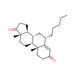 CCCCC[C@H]1C[C@H]2[C@@H]3CCC(=O)[C@@]3(C)CC[C@@H]2[C@@]2(C)CCC(=O)C=C12 ZINC000032288916