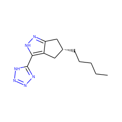 CCCCC[C@H]1Cc2n[nH]c(-c3nnn[nH]3)c2C1 ZINC000049553039