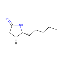 CCCCC[C@H]1NC(=N)C[C@H]1C ZINC000004422975