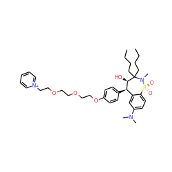 CCCCC1(CCCC)[C@H](O)[C@H](c2ccc(OCCOCCOCC[n+]3ccccc3)cc2)c2cc(N(C)C)ccc2S(=O)(=O)N1C ZINC000027202688