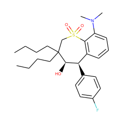 CCCCC1(CCCC)CS(=O)(=O)c2c(cccc2N(C)C)[C@@H](c2ccc(F)cc2)[C@H]1O ZINC000013673001