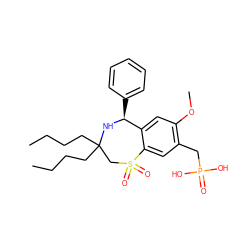 CCCCC1(CCCC)CS(=O)(=O)c2cc(CP(=O)(O)O)c(OC)cc2[C@H](c2ccccc2)N1 ZINC000145969123