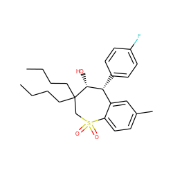 CCCCC1(CCCC)CS(=O)(=O)c2ccc(C)cc2[C@@H](c2ccc(F)cc2)[C@H]1O ZINC000013672991