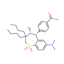 CCCCC1(CCCC)CS(=O)(=O)c2ccc(N(C)C)cc2[C@@H](c2ccc(C(=O)O)cc2)[C@H]1O ZINC000013673018