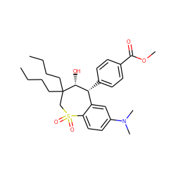 CCCCC1(CCCC)CS(=O)(=O)c2ccc(N(C)C)cc2[C@@H](c2ccc(C(=O)OC)cc2)[C@H]1O ZINC000013673016