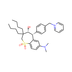 CCCCC1(CCCC)CS(=O)(=O)c2ccc(N(C)C)cc2[C@@H](c2ccc(C[n+]3ccccc3)cc2)[C@H]1O ZINC000013673044