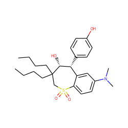 CCCCC1(CCCC)CS(=O)(=O)c2ccc(N(C)C)cc2[C@@H](c2ccc(O)cc2)[C@H]1O ZINC000013673010