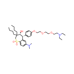 CCCCC1(CCCC)CS(=O)(=O)c2ccc(N(C)C)cc2[C@@H](c2ccc(OCCOCCOCCN(CC)CC)cc2)[C@H]1O ZINC000028525756