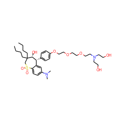 CCCCC1(CCCC)CS(=O)(=O)c2ccc(N(C)C)cc2[C@@H](c2ccc(OCCOCCOCCN(CCO)CCO)cc2)[C@H]1O ZINC000028525441