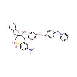 CCCCC1(CCCC)CS(=O)(=O)c2ccc(N(C)C)cc2[C@@H](c2ccc(OCc3ccc(C[n+]4ccccc4)cc3)cc2)[C@H]1O ZINC000003985312