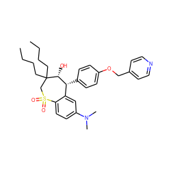 CCCCC1(CCCC)CS(=O)(=O)c2ccc(N(C)C)cc2[C@@H](c2ccc(OCc3ccncc3)cc2)[C@H]1O ZINC000028525439