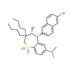 CCCCC1(CCCC)CS(=O)(=O)c2ccc(N(C)C)cc2[C@@H](c2ccc3cc(O)ccc3c2)[C@H]1O ZINC000013673054