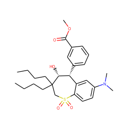 CCCCC1(CCCC)CS(=O)(=O)c2ccc(N(C)C)cc2[C@@H](c2cccc(C(=O)OC)c2)[C@H]1O ZINC000013673028