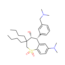 CCCCC1(CCCC)CS(=O)(=O)c2ccc(N(C)C)cc2[C@@H](c2cccc(CN(C)C)c2)[C@H]1O ZINC000013673032