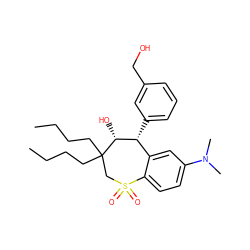 CCCCC1(CCCC)CS(=O)(=O)c2ccc(N(C)C)cc2[C@@H](c2cccc(CO)c2)[C@H]1O ZINC000013673030