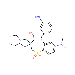 CCCCC1(CCCC)CS(=O)(=O)c2ccc(N(C)C)cc2[C@@H](c2cccc(N)c2)[C@H]1O ZINC000013673033