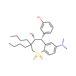 CCCCC1(CCCC)CS(=O)(=O)c2ccc(N(C)C)cc2[C@@H](c2cccc(O)c2)[C@H]1O ZINC000013673024