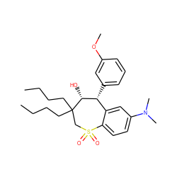 CCCCC1(CCCC)CS(=O)(=O)c2ccc(N(C)C)cc2[C@@H](c2cccc(OC)c2)[C@H]1O ZINC000013673026