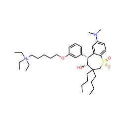 CCCCC1(CCCC)CS(=O)(=O)c2ccc(N(C)C)cc2[C@@H](c2cccc(OCCCCC[N+](CC)(CC)CC)c2)[C@H]1O ZINC000028522709