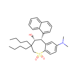 CCCCC1(CCCC)CS(=O)(=O)c2ccc(N(C)C)cc2[C@@H](c2cccc3ccccc23)[C@H]1O ZINC000013673050