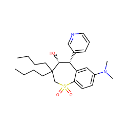 CCCCC1(CCCC)CS(=O)(=O)c2ccc(N(C)C)cc2[C@@H](c2cccnc2)[C@H]1O ZINC000013673061