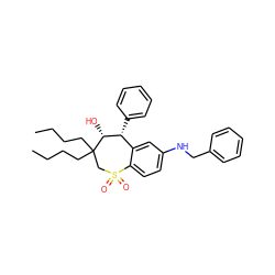 CCCCC1(CCCC)CS(=O)(=O)c2ccc(NCc3ccccc3)cc2[C@@H](c2ccccc2)[C@H]1O ZINC000013672993