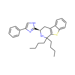 CCCCC1(CCCC)N[C@@H](c2nc(-c3ccccc3)c[nH]2)Cc2c1sc1ccccc21 ZINC000013863934