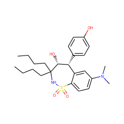 CCCCC1(CCCC)NS(=O)(=O)c2ccc(N(C)C)cc2[C@@H](c2ccc(O)cc2)[C@H]1O ZINC000013553989