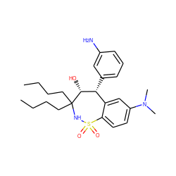 CCCCC1(CCCC)NS(=O)(=O)c2ccc(N(C)C)cc2[C@@H](c2cccc(N)c2)[C@H]1O ZINC000013553987