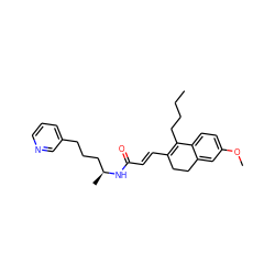 CCCCC1=C(/C=C/C(=O)N[C@@H](C)CCCc2cccnc2)CCc2cc(OC)ccc21 ZINC000026731794