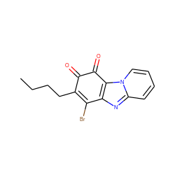 CCCCC1=C(Br)c2nc3ccccn3c2C(=O)C1=O ZINC000103275898