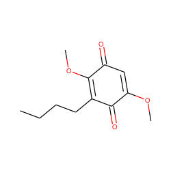 CCCCC1=C(OC)C(=O)C=C(OC)C1=O ZINC000299854964