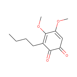 CCCCC1=C(OC)C(OC)=CC(=O)C1=O ZINC000167754296