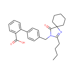 CCCCC1=NC2(CCCCC2)C(=O)N1Cc1ccc(-c2ccccc2C(=O)O)cc1 ZINC000013833567