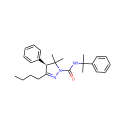 CCCCC1=NN(C(=O)NC(C)(C)c2ccccc2)C(C)(C)[C@@H]1c1ccccc1 ZINC000043202201